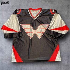Vintage Philadelphia Wings Projoy Adult S Jersey Lacrosse NLL Gray Black EUC